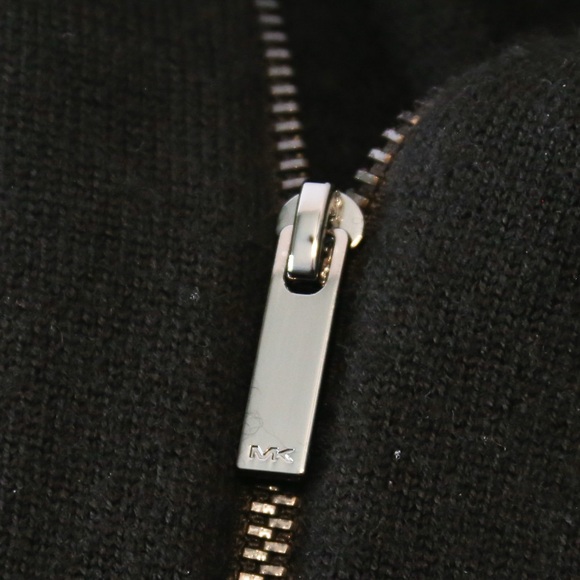 Michael Kors Extra Fine Merino Wool Quarter Zip Sweater Black XXL - Picture 11 of 14